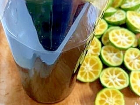 シークワーサーで ☆ 自家製ポン酢